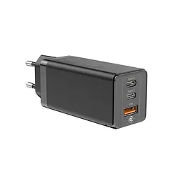 Мережевий зарядний пристрій Baseus GaN2 Pro Quick Charger 1 USB + 2Type-C 65W CCGAN2P-B01 Black - мініатюра 3