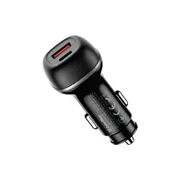 Зарядний пристрій ColorWay USB-C PD65W + USB QC3.0 car adapter (CW-CHA068PD-BK)