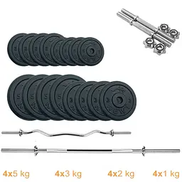 Набір штанг + гантелі металеві Newt Home Gym Set-HW NE-M-HW-SET-55 60 кг - мініатюра 2