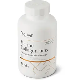 Для суглобів та зв'язок OstroVit Marine Collagen + Hyaluronic Acid + Vitamin C 90 таблеток - мініатюра 2