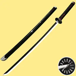 Катана Клинок, що розсікає демонів Танджиро Demon Slayer Tanjiro 103 см декоративна з підсвічуванням - мініатюра 2