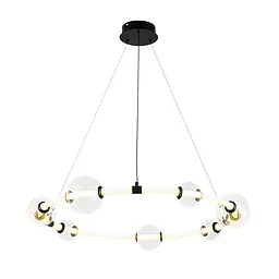 Люстра стельова LED Levistella 7812021 (750) BK, 20W, 3000K, чорний акрил, сучасний стиль - мініатюра 3