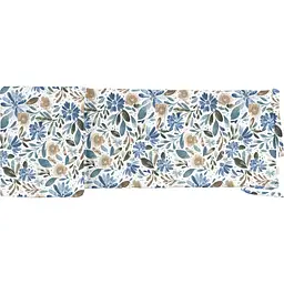 Бортики в дитяче ліжечко Cosas California Flowers 30 х 120 см (WeltBed_FlowersWashBlueWhite_30x120)