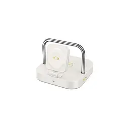 Бездротовий ЗП HOCO CQ16A Astute 3-in-1 desktop charger+watch charger молочно-білий - мініатюра 4