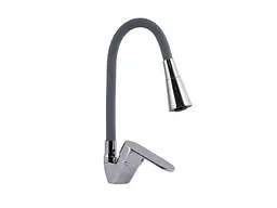 Змішувач LIDZ на мийку сірий Tani 008F3 з гнучким виливом (k40) LDTAN008F3GCR39507 Grey / Chrome