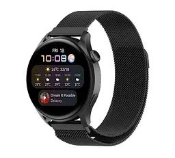 Універсальний ремінець DK Metal Milanesse Loop Magnetic Band для Huawei, Samsung, Xiaomi 22mm Black [36032] - мініатюра 3