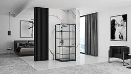Душова кабіна Rea Concept 90x90 black REA-K5478, Чорний, Універсальна, прозорий - мініатюра 2