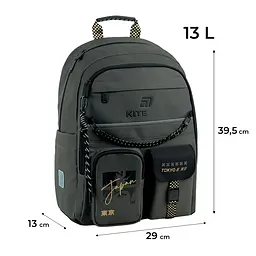 Рюкзак для початкової школи Kite Education 584 Tokyo Vibe Хакі (K26-584M-4) - мініатюра 3