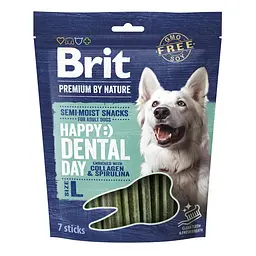 Ласощі для собак великих порід Brit Premium Dental L з колагеном і спіруліною, 250 г (112284/573967)