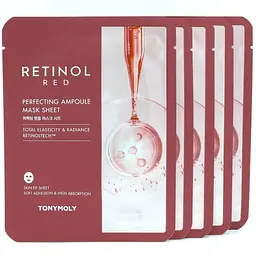 Набір масок для обличчя Tony Moly Red Retinol Perfecting Ampoule Mask Set з ретинолом 23 г - мініатюра 2