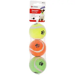Flamingo Smash Tennis Ball фламінго сміш тенісний м'яч 6см з їжечкою іграшка для собак набір 3шт
