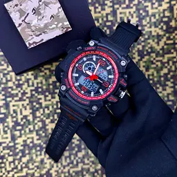 Наручний годинник чоловічий 012RD Black-Red Patriot acs0030993 - мініатюра 2