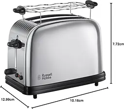 Тостер Chester 1670Вт, підігрів, метал. Russell Hobbs kuh0014894 - мініатюра 4