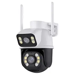 Wi-Fi видеокамера с двумя объективами уличная PIPO PPIPC35D4MP25 PTZ 2.8mm, 4+2Mpx, ICSee - мініатюра 1