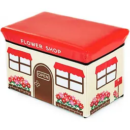 Ящик для іграшок складний квітковий магазин Flower Shop з кришкою водонепроникний UKC 40х25 см Різнокольоровий - мініатюра 6