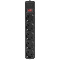 Мережевий фільтр живлення Maxxter SPM5-G-6B чорний, 1.8 м кабель, 5 розеток (SPM5-G-6B) - мініатюра 2