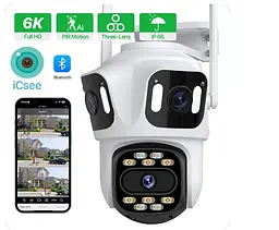 Вулична WiFi камера Besder 76  9Мп  3 об'єктиви Zoom 6-кратний  IcSee