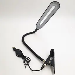 Світлодіодна настільна USB-лампа гнучка на прищіпці 24 LED UKC XSD 206 чорна - мініатюра 5