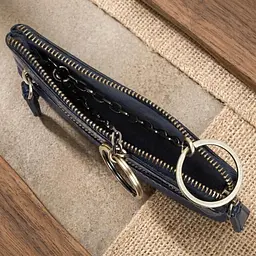 Ключниця Tony Perotti з натуральної шкіри Metropolis 359L navy (90016) Темно-синя - мініатюра 4