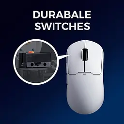Ігрова бездротова миша MCHOSE A5 v2 Ultra / Сенсор PAW3395 / Три режими підключення / 26 000 DPI / White - мініатюра 3