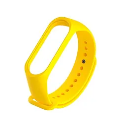 Силіконовий ремінець для фітнес браслета XiaomiXiaomi Smart Band 5 6 7 Yellow Жовтий