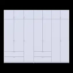 Розпашна Шафа для одягу Doros Лукас Білий 3+4 ДСП 295х50х240 (42005122) - мініатюра 4
