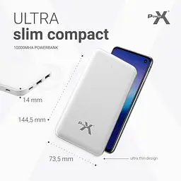 Зовнішній акумулятор Voltronic Power X K521 10000mAh білий - мініатюра 3