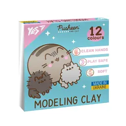 Пластилін Yes "Pusheen" 540669 12 кольорів Різнокольоровий