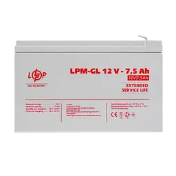 Акумулятор гелевий LPM-GL 12V - 7.5 Ah