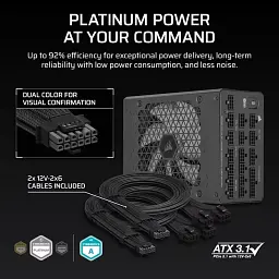 Блок живлення Corsair 1200W HX1200i (CP-9020307-EU) - мініатюра 4