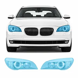 Антигравійна захисна бронеплівка за лекалами для BMW 7 Series F01/F02 2008-2015 - оптика (фари та ПТФ)