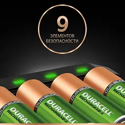 Зарядний пристрій для пальчикових та мізинчиків батарейок Duracell, 1300 mAh, CEF14 (81546730) - мініатюра 4