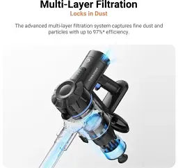 Акумуляторний пилосос Dreame Mova Cordless Vacuum Cleaner J10 - мініатюра 8