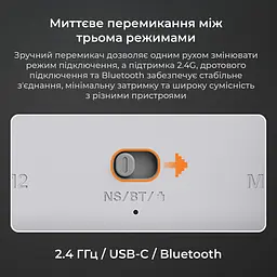 Бездротовий геймпад Ajazz GP100S RGB із зарядною станцією білий (GP100S-W) - мініатюра 13