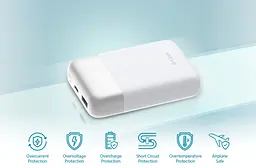 Акумулятор портативний літій-іонний D-Link Power Bank 10000мА*рік 18Вт 1xUSB-A, 1xUSB-C, білий - мініатюра 3