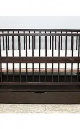 Ліжечко для новонароджених з механізмом заколисування, відкидним бортиком та ящиком "Хвиля" BabyRoom Венге - мініатюра 4