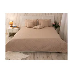 Покривало Руно двостороннє декоративне Velour Beige ромб 180х220 см (340.55_Beige ромб) - мініатюра 7