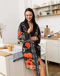 Халат жіночий з плюшевого велюру ексклюзивний National 18284 2XL-3XL