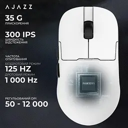 Ігрова миша Ajazz AJ159P MC , Білий - мініатюра 6