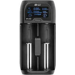 Зарядний пристрій для акумуляторів PowerPlant PP-UM2 (Ni-Mh, Ni-Cd, Li-ion, LiFePO4 / input DC 5V/2A) (AA620180)