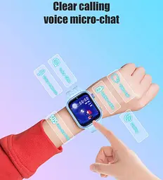 Дитячий смарт годинник Lemfo S40 з GPS, 4G сім картою, 16 ГБ пам’яті, TikTok, YouTube, Viber, прослуховуванням, AI-помічником, кнопкою SOS та IP68 бежевий - мініатюра 10