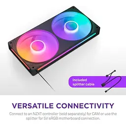 Вентилятор NZXT F240 RGB Core Black (RF-U24HF-B1) - мініатюра 7