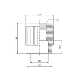 Муфта PPR Thermo Alliance 25х1/2" ВР DSB203