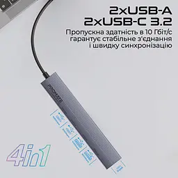 USB-Хаб Promate на 4 порти (litehub-pro) - мініатюра 6