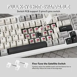 Клавіатура Attack Shark X98 RGB Linear Strawberry Switch White (AS-6972792470603-CW-UA) [166779] - мініатюра 5