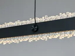LED підвісна люстра Romin з кристалами чорна 62 Вт - мініатюра 3