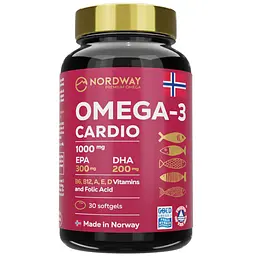 Nordway OMEGA-3 Cardio 1000 мг у м'яких капсулах №30