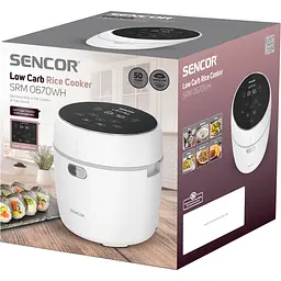 Рисоварка Sencor білий 0.6 л 350 Вт (SRM0670WH) - мініатюра 18