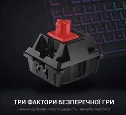 Клавіатура ігрова механічна GamePro MK-80R USB Red switch (Linear) RGB Black - мініатюра 4