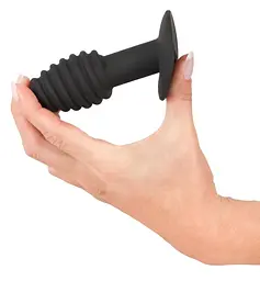 Анальна пробка з вібрацією Orion Black Velvets Twist plug 10.7 см (чорний) - мініатюра 3